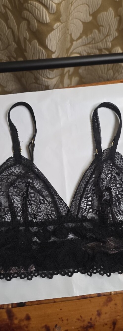 Stella Mccartney Women's Bra Double Staps Gold Accent Like New Sz XS